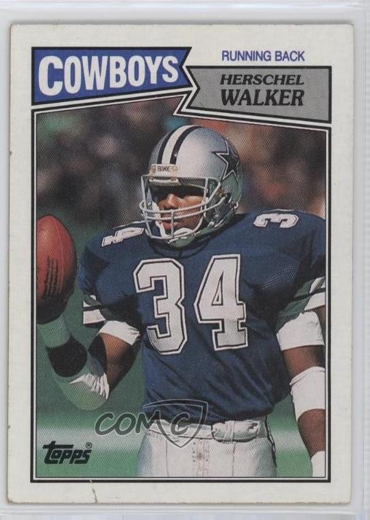 1987 Topps Herschel Walker (Running Back in Dark Blue) #264 Rookie RC 0ad0