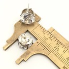 Vintage Sterling Silver 10mm Round CZ Stud Post Earrings Marked 925 3.8g #64 — photo 10