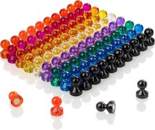 90 PCS Colorful Strong Magnetic Push Pin Magnets 9 Assorted Color Magnetic Push