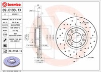 Brembo 2X Bremsscheiben Ø 3035 Gelocht/Innenbel. FüR Peugeot 5008 II 308 SW