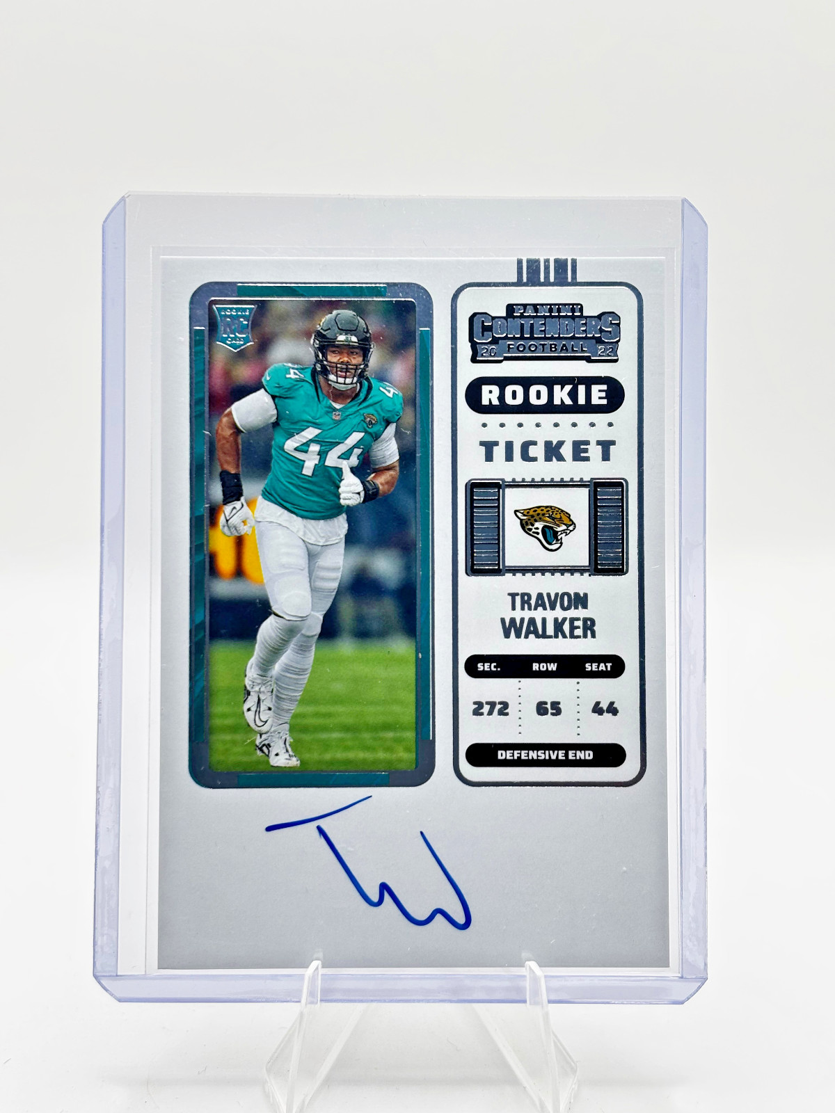2022 Panini Contenders Travon Walker Rookie Ticket Auto #135 Jaguars RC
