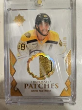 2023-24 Ultimate Collection Ultimate Patches #UD-DP David Pastrnak 06/10 RARE