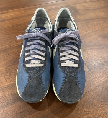 Vtg 1982 Nike Cortez Blue Suede Grey Leather 820709TY Made in Korea Mens 10.5