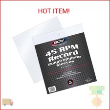 100 Vinyl 45 RPM 7" Record Poly Outer Sleeves 2 Mil New