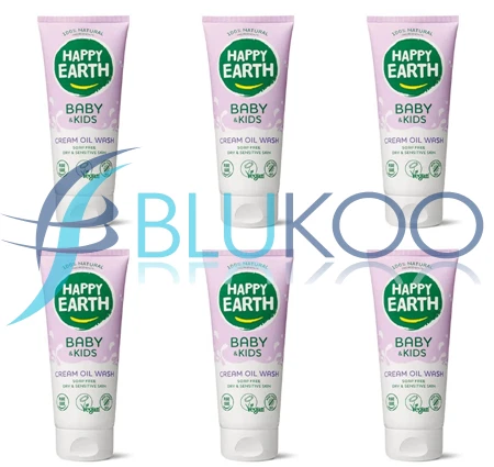 Happy Earth Cream Oil Wash Gel for Baby & Kids - (200ml each)(Pack of 6)