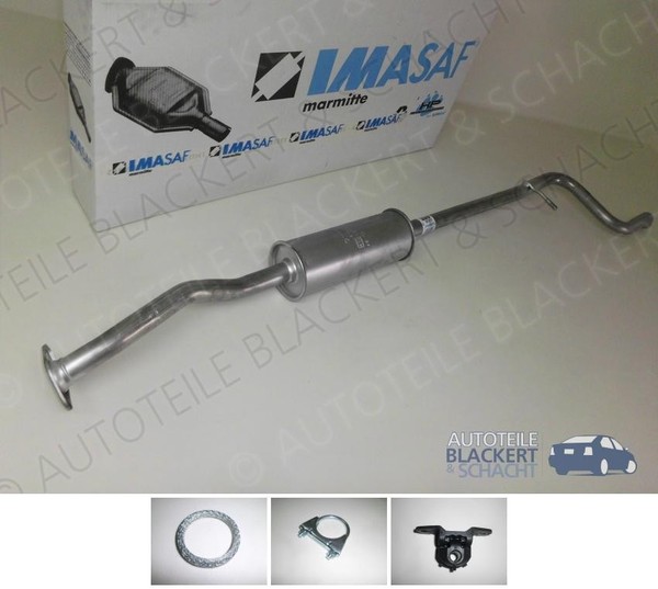 Imasaf Auspuff Mitteltopf + Anbauteile für Citroen C3 + Pluriel 1.6 16V-image