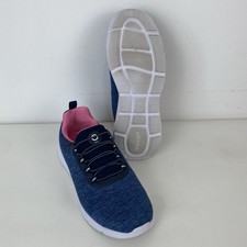 Hotter Pursuit Slip On Shoes Trainers Navy & Blue Size 5 UK Ladies Women Running