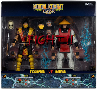 McFarlane Toys Mortal Kombat Klassic Scorpion vs Raiden 2er Figuren 18 cm Neu