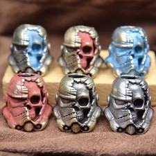 Solid Brass Retro Tiger Head Paracord Bead EDC Charms Knife Lanyard Zipper Pull