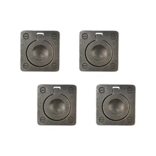 T Tulead 4 Pcs Antique Brass Zinc Alloy Cabinet Pulls Embedded Folding Handle...