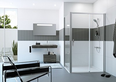 HÜPPE Classics 2 EasyEntry Viereck Seitenwand für Gleittür, Breite:120cm,