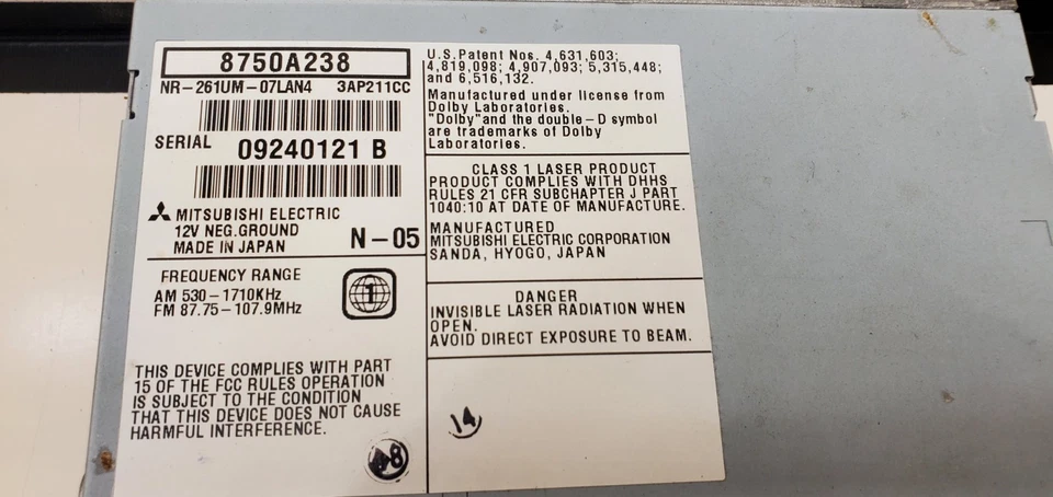 2008-2015 Mitsubishi Lancer Evolution X Navigation GPS Player Receiver Screen - Image 4 of 4