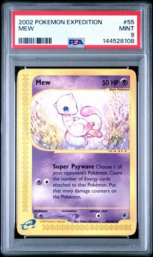 2002 POKEMON EXPEDITION #55 MEW PSA 9