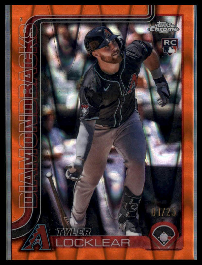 2025 Topps Chrome Update #USC80 Tyler Locklear Orange RayWave Refractors #/25