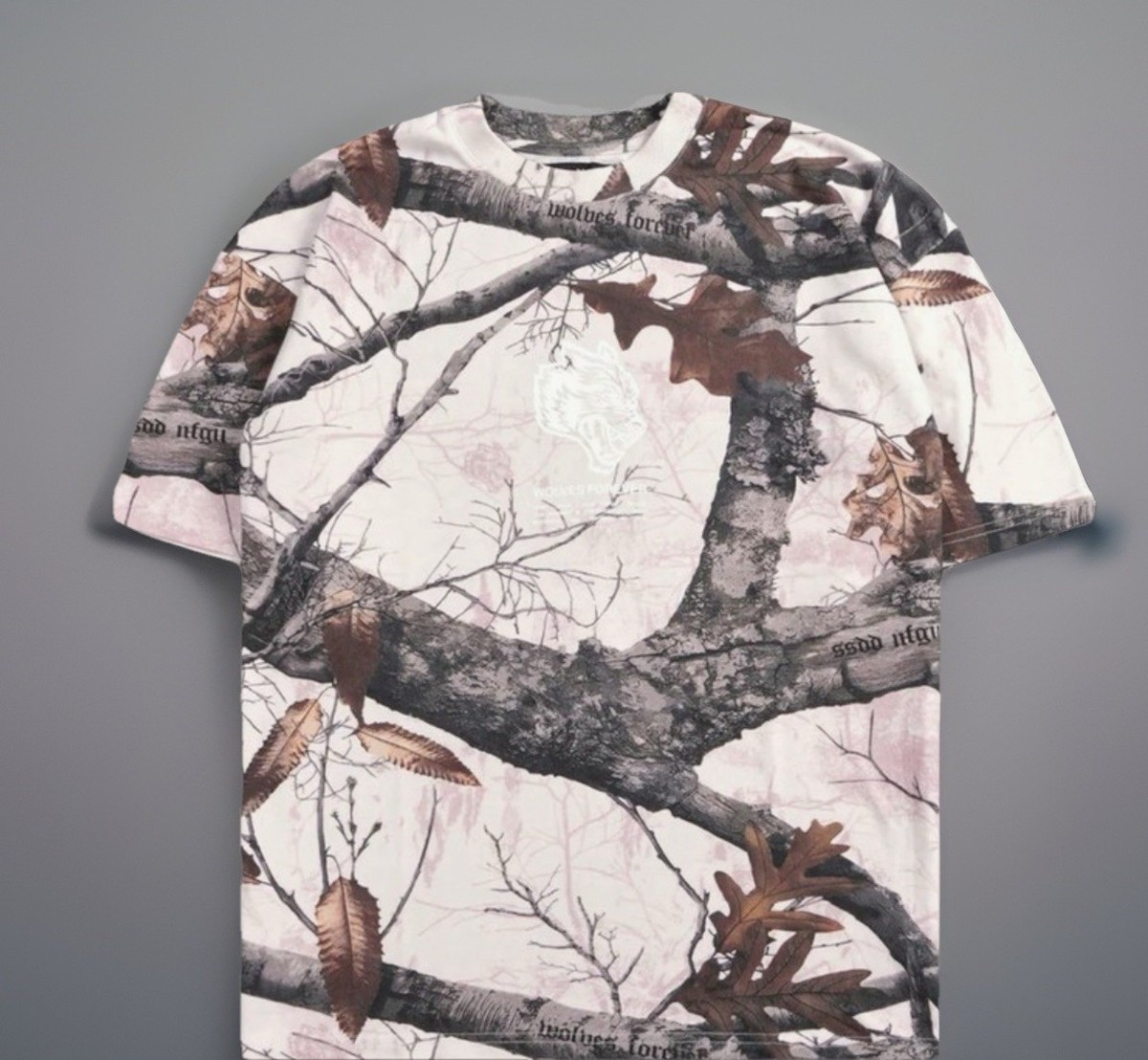 DARC SPORT Wolves Have Your Back Premium tee In Brown/Mauve Camo