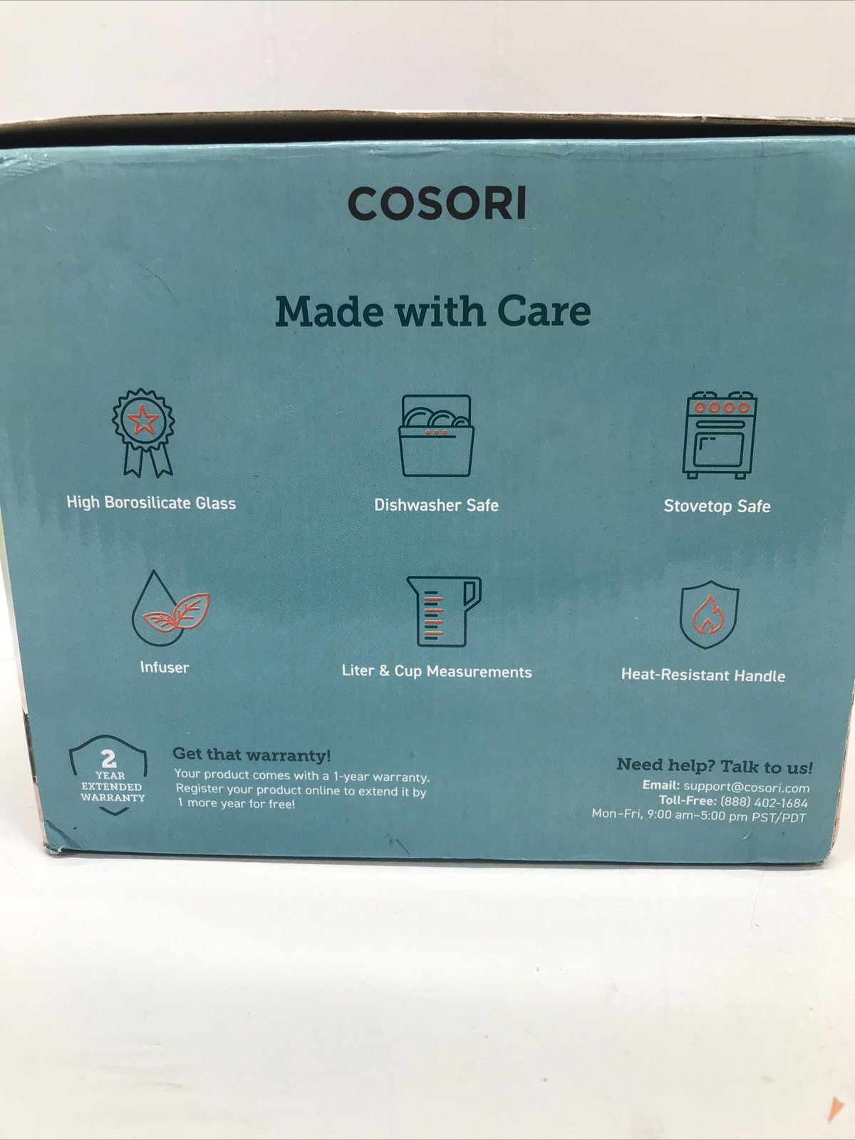 Cosori Glass Teapot Stovetop Safe Gooseneck Kettle With Removable