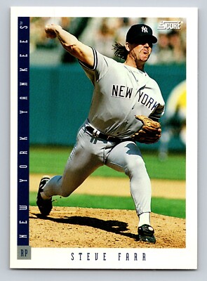 Steve Farr 1993 Score #162 New York Yankees