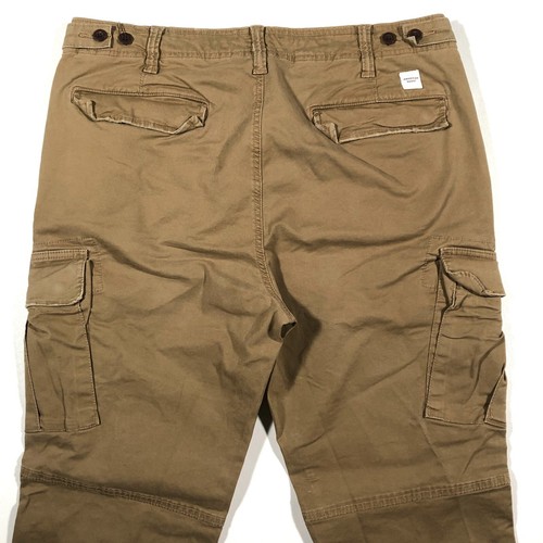 American Eagle Flex Combat Utility Cargo Pants Khaki Brown Size 36x32 B34 - Picture 8 of 8