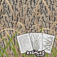 Redleg Camo ™ GK5 3 piece camo stencil kit duck boat grass