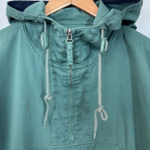 VINTAGE GAP Green Size Medium Cotton Army Anorak Parka Pullover Jacket Hoody 90s - Picture 4 of 11