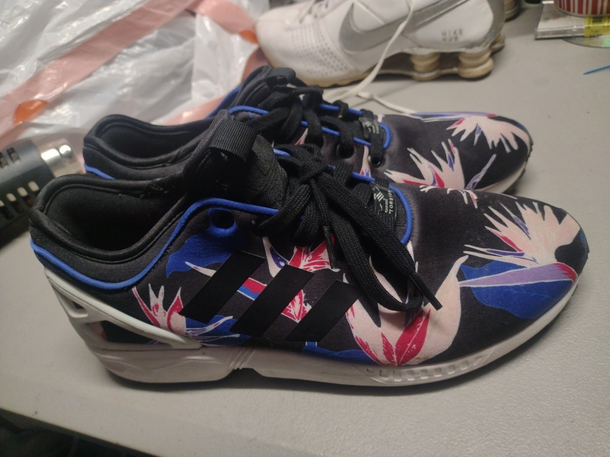 Men's Adidas ZX Flux NPS Hawaiian Floral Sneaker B34467 Size Men's Adidas ZX Flux NPS Hawaiian Floral Sneaker B34467 Size