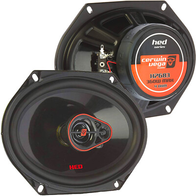 2x Cerwin Vega H7683 360W Max 6'' x 8'' 3-Way Coaxial Car Speakers  HED Series