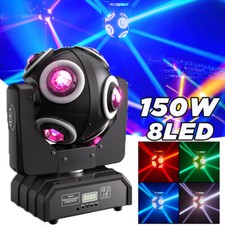 Moving Head Beam Light 4in1 8LED RGBW DMX DJ Bar Disco Club Party Stage Lighting