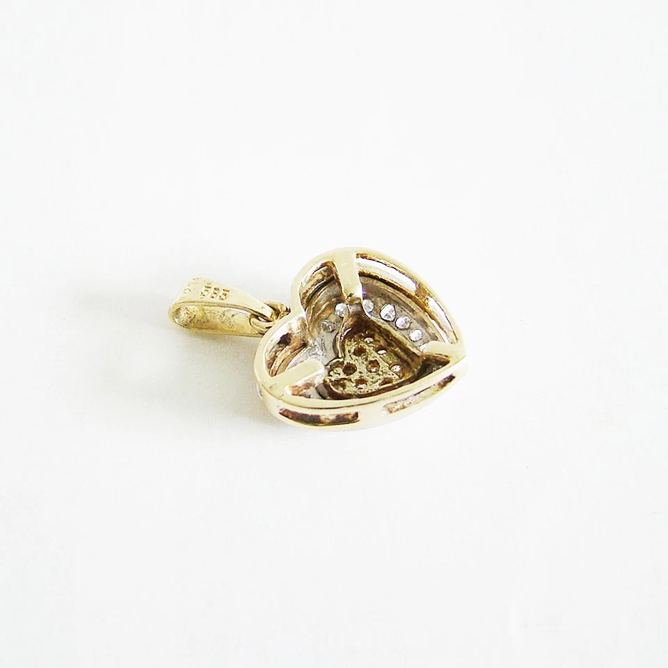 Anhänger Gold 585er Diamant Herz 14 kt Goldschmuck Edelsteine Damen - Bild 4 von 4