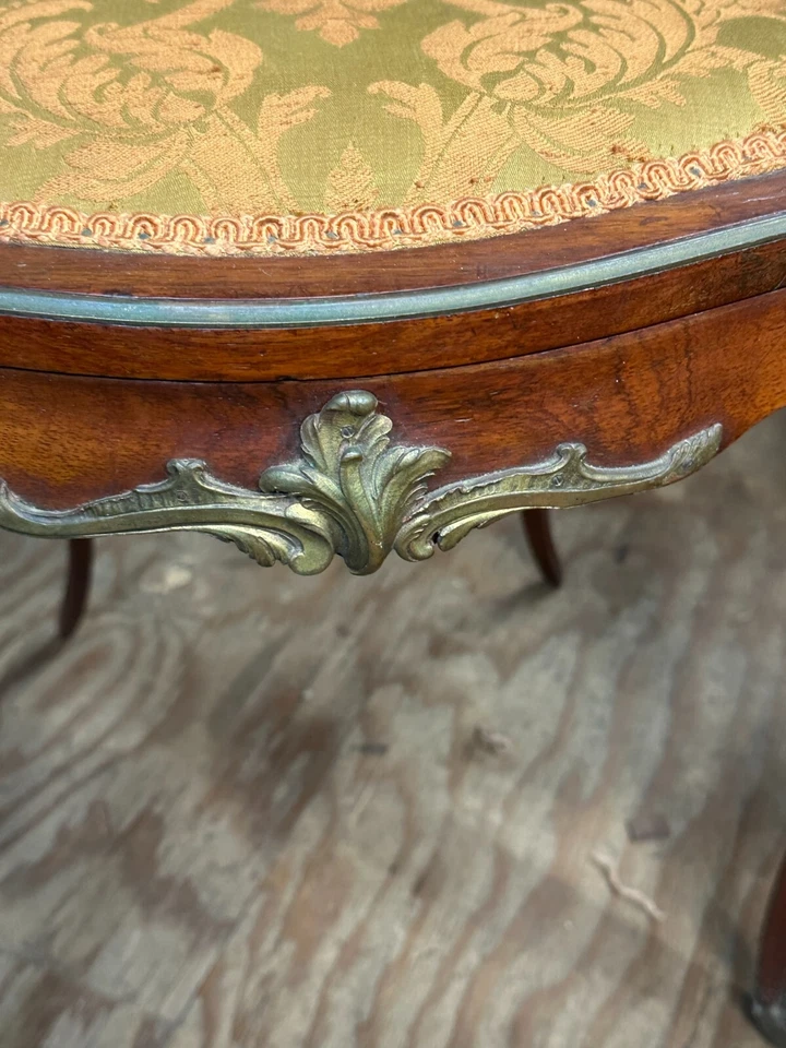 Антикварные бронзовые женские французские стулья ORMOLU ПАЛИСАНДР пара Louis 1880 г. в хорошем состоянии - Изображение 4 из 4