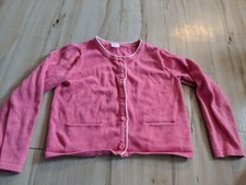 Gymboree Girl Solid Pink Classic Knit Cardigan Sweater Button Front Sz Small 5-6