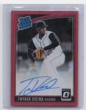 2018 Donruss Optic #RRS-TV Thyago Vieira Rated Rookies Signatures Red /50