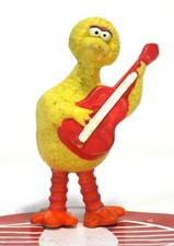Sesame Street Big Bird Guitar 3.5" Tall PVC Figure Toy Figurine Muppets Inc 1982