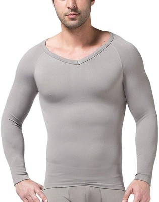 Men's Long Sleeve Slim Fit V-Neck 