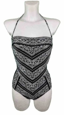 Rachel Pappo Badeanzug Größe 36 B - 38 C - 38 D Cup Bademode Schwarz Weiß Bügel - Bild 1 von 4