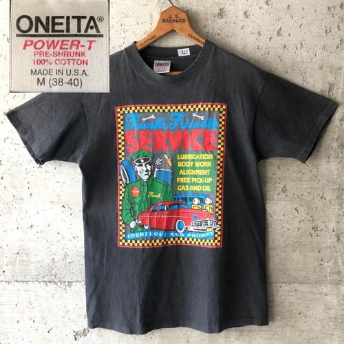 [361] Corporate T Ad T-Shirt Shop Gas Station 80s