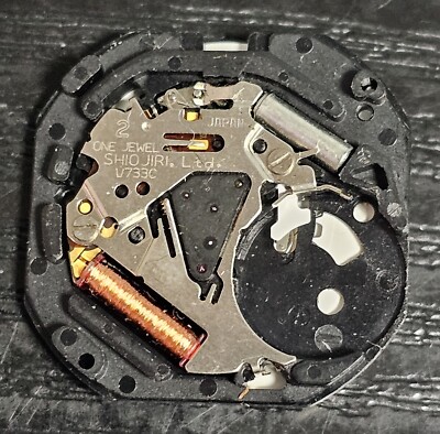 Shiojiri Seiko V733 C Quarz Bewegung Uhren Not Tested für Parts/Restore As-Is