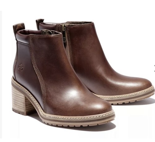 TIMBERLAND SIENNA HIGH SHOOTIE Women\u0026#039;s Rust Leather Zip Boots, Size  9.5 | eBay