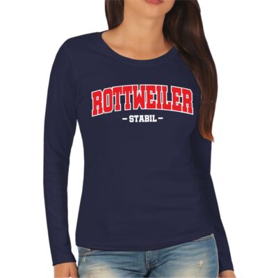 Frauen Longsleeve Rottweiler Stabil LOGO Hunde dogs dogmum Geschenk Rasse