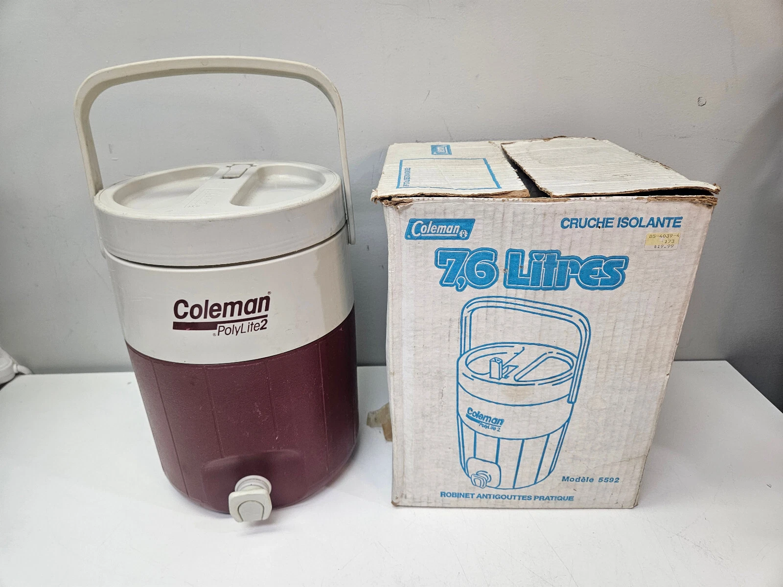Coleman PolyLite 2 Beverage Cooler 2 Gallon Red with Spout