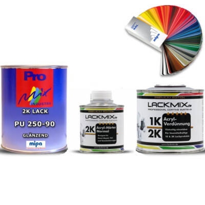 Mipa PU 250-90 / 2K-Industrielack-1,0+0,25+0,5-Set / RAL Farben / glänzend