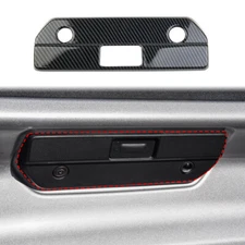 Carbon Fiber Style Car Rear Trunk Door Handle Cover Trim For Chevrolet Silverado