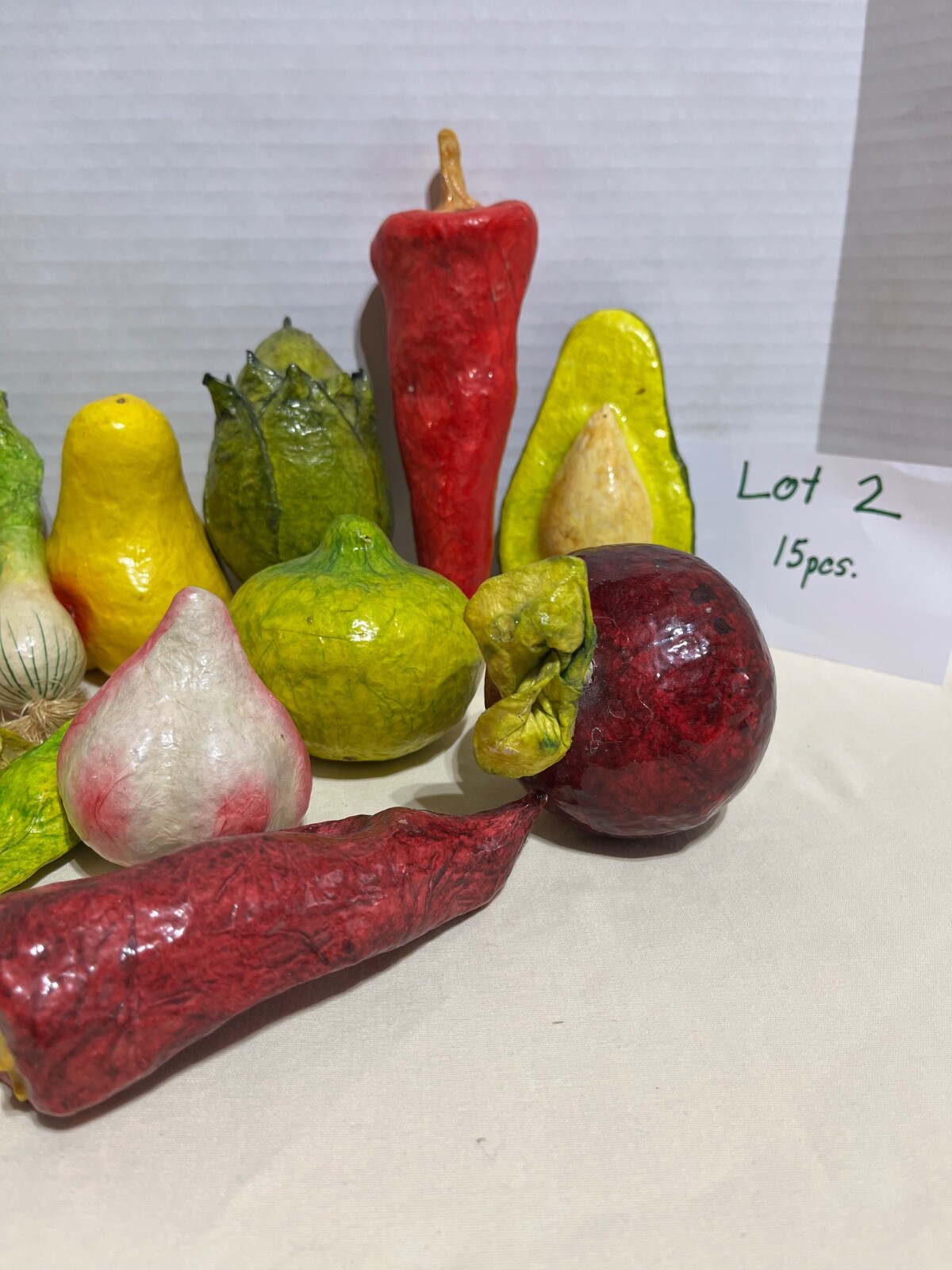 paper mache fruits and vegetables