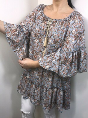 plus size floral tunics