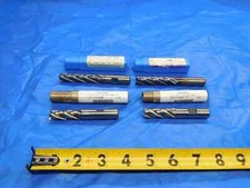 4 PC 1/2 O.D. REGROUND SQUARE / ROUGHING END MILLS TiCN TiALN COATING M42 COBALT