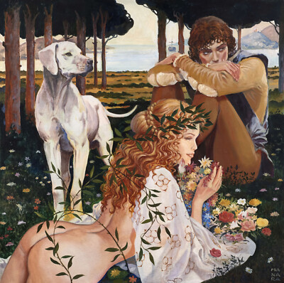 Stell-Es-Auf! Manara 30x40 Jugendstil Tristan Isolde ''Ich liebe dich'' Heirat Hun