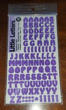 Making Memories Little Letters Scrapbooking stickers, Vagabond Purple, NIP