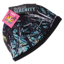 Hot Shot Ladies Fleece Beanie Hat Muddy Girl Serenity Blue Camo 4318