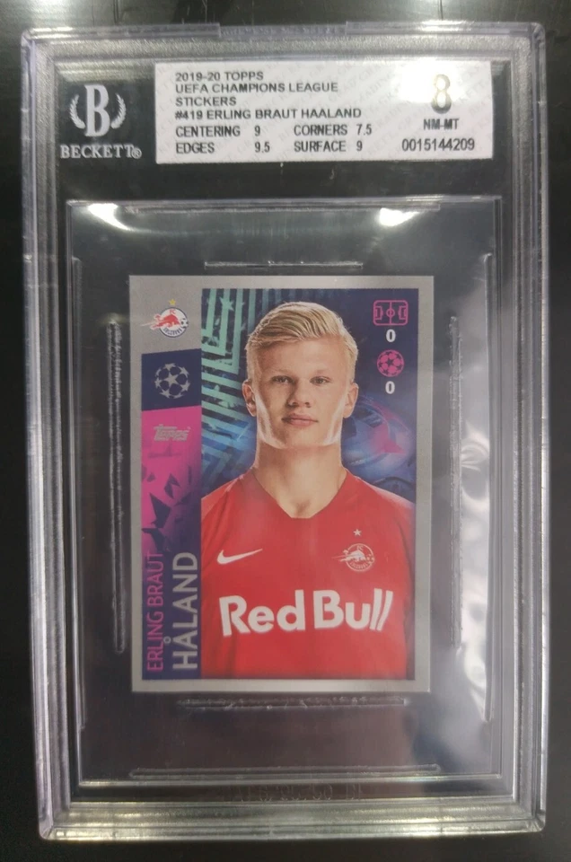 RARE ROOKIE HAALAND RED SALZBURG BGS PSA TOPPS like PANINI 2019 20 NM-MINT #419 - Photo 1/2