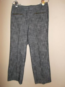 Gray Chambray Cropped Casual Pants | eBay