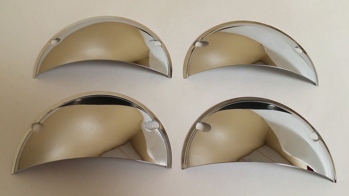 1958-1970 Chevrolet Headlight Headlamp Half Moon 24k Gold Covers 5